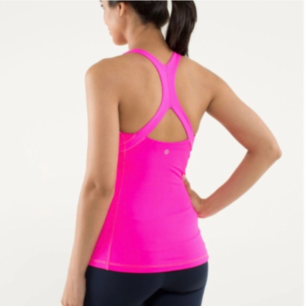 Lululemon Pink Run: Fast Track Tank w Bra